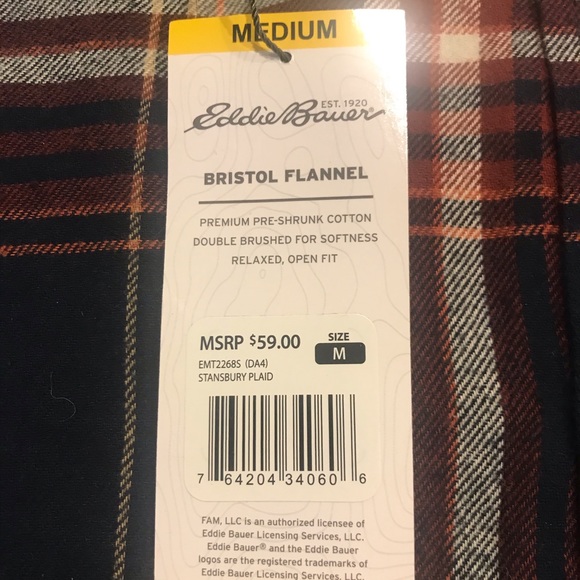 Eddie Bauer NWT Flannel Shirt - Picture 4 of 4